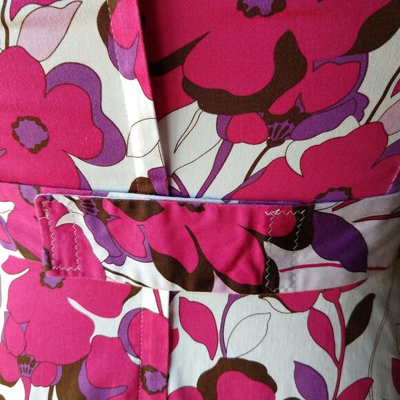 Breakin' Loose Fit & Flare Floral Dress size 12 cotton spandex princess seams - Picture 6 of 15